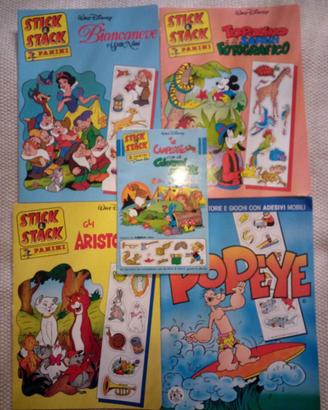 5 Album Panini Stick&Stack Disney-Popeye 1988-90