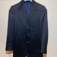 Giacca blu gessato elegante