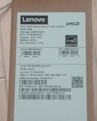 PC PORTATILE LENOVO V15 G4 AMN
