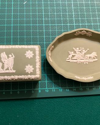 Set Vintage Wedgwood Jasperware verde salvia