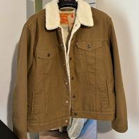 Giacca jeans Levis uomo donna cotone sherpa