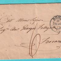 ANTICA LETTERA MANOSCRITTA del 1832, ROMA-FERRARA