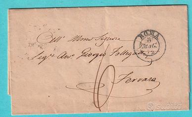 ANTICA LETTERA MANOSCRITTA del 1832, ROMA-FERRARA