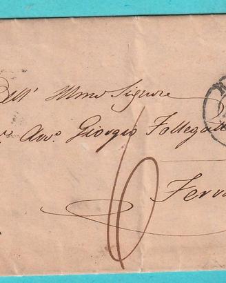 ANTICA LETTERA MANOSCRITTA del 1832, ROMA-FERRARA