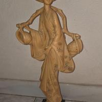 Scultura italiana geisha metà secolo vintage