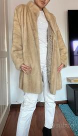 Cappotto vintage in vera pelliccia di visone