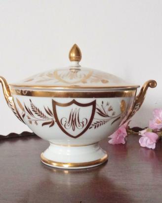 antica tazza brodo decoro oro zecchino Impero 800