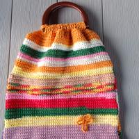  borse in cotone fatte a mano all'uncinetto 