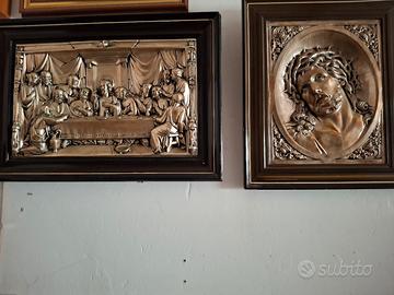 coppia di quadri in rame 