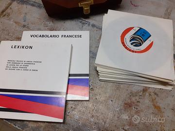 45 giri dischi corso di francese vintage 