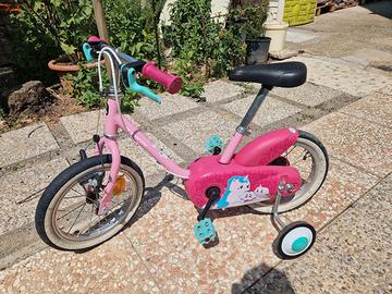 Bici bimba 3-6 anni BTWIN UNICORN ruota 14