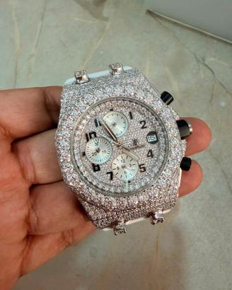 Luxury custom moissanite wach - ice out full - set