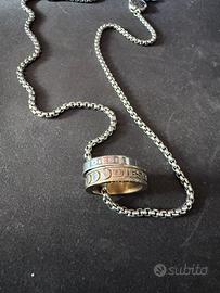 Collana Diesel originale in accaio -Nuova