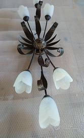 Lampadario Ferro battuto Grande 6 luci