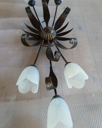 Lampadario Ferro battuto Grande 6 luci