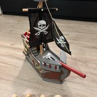 Galeone pirati in legno