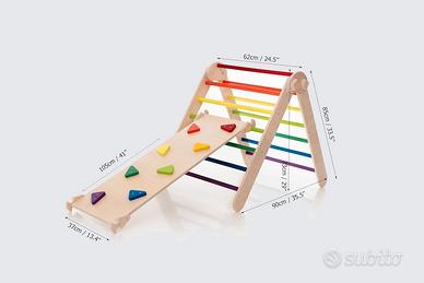Triangolo di arrampicata Montessori con rampa/sciv