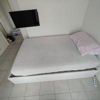 Letto contenitore Noctis bianco con materasso