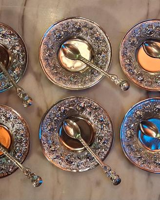 Set vintage 12 pezzi decorazione rose