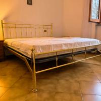 Letto Matrimoniale in Ottone Lucido rete inclusa