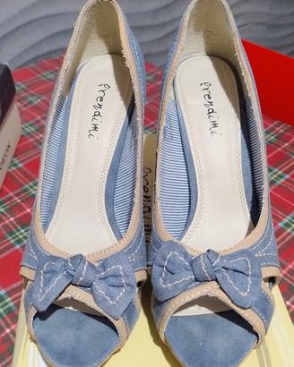 scarpe donna spuntate con tacco 