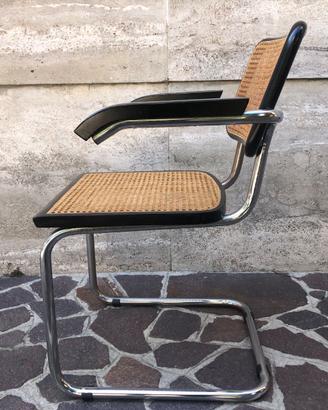 sedia cesca con bracciolo, anni settanta