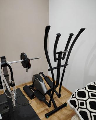 Bicicletta ellittica+panca palestra con lat tower