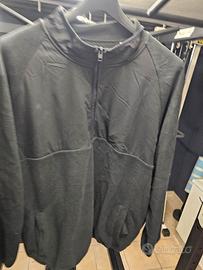 Pile / Felpa con Mezza Zip Nero - Taglia 6XL