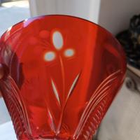 ciotola cristallo Boemia rosso vintage