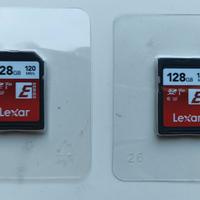 2 Schede SD Lexar da 128 GB nuove