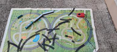 TRENINI LIMA CON BINARI, TRASFORMATORE E FOGLIO 