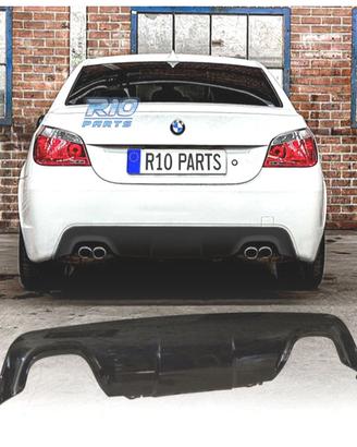 DIFFUSORE BMW E60 E61 LOOK M DOPPIA USCITA NERO LU