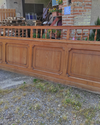 Antiquariato, retrobanco larice