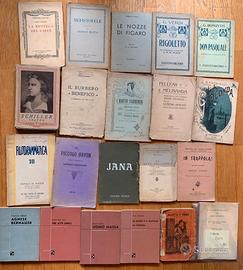 TEATRO e LIRICA: vecchi libretti pieghevoli libri