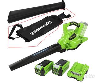 Greenworks GD40BVK2X Aspiratore Soffiatore Batteri