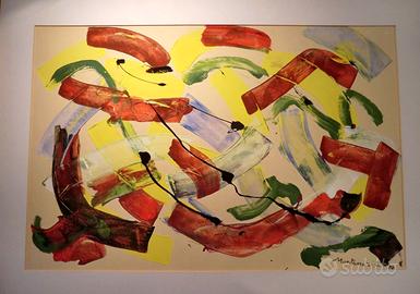 quadro "Smalto su carta" 60x40 cm, Luigi Montanari