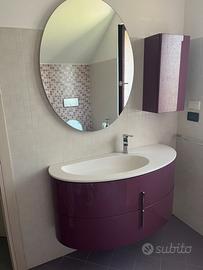 Mobile bagno sospeso KIOS OVAL Vinaccia Lucido