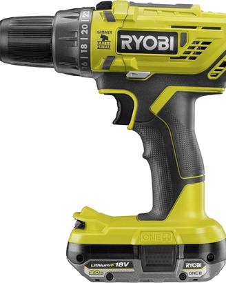 Ryobi R18PD32-1C20G, Trapano a Percussione a Batte