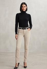 Pantaloni in velluto  bianchi. TG.42 " Motivi"