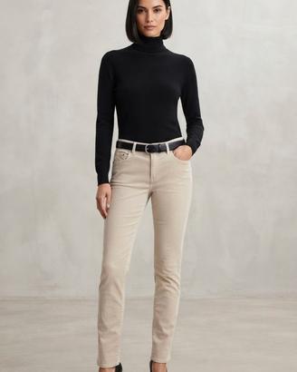 Pantaloni in velluto  bianchi. TG.42 " Motivi"