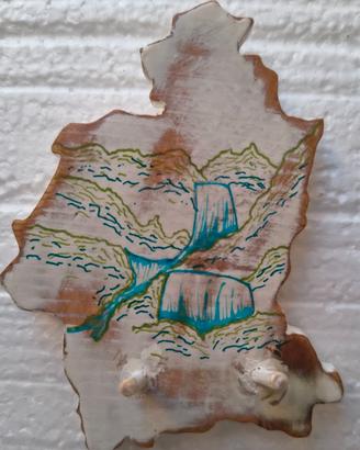 targa in legno porta presine Umbria