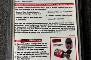 E-LOCK DURASAFE antifurto per ecoscandaglio