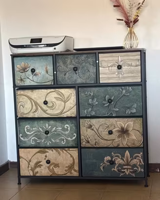 comò nove cassetti 