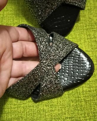 scarpe da ballo nere e Argento 