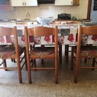 GRANDE TAVOLO CON 6 SEDIE