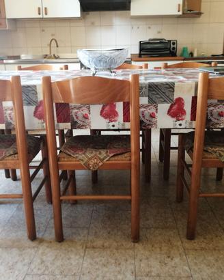 GRANDE TAVOLO CON 6 SEDIE