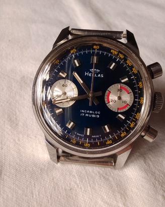 Cronografo Hellas anni 70 calibro Valjoux 7733