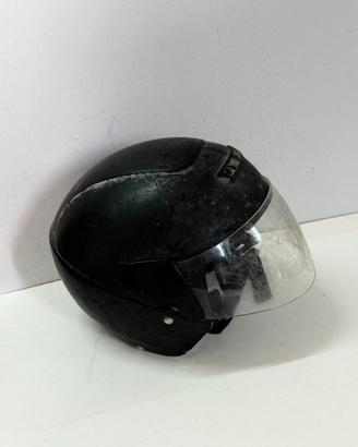 Casco scooter / moto nero con visiera L