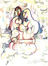 "senza titolo"  acquerello di Carlo Barchielli