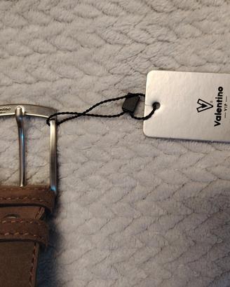 cintura in pelle marrone Valentino made in italy